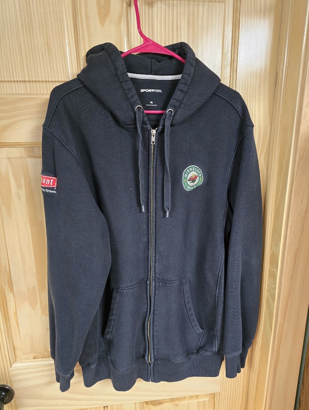 Sport-Tek Black Full-Zip Hoodie with Embroidered Crest